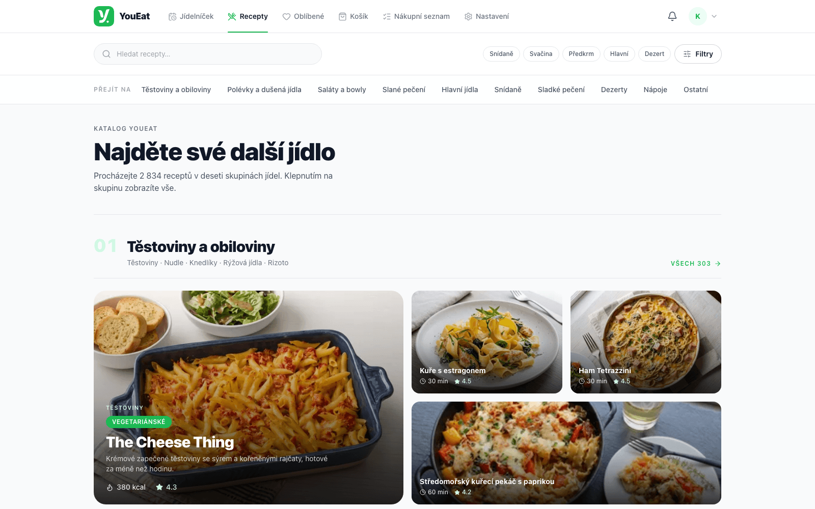 Tisíce receptů k prozkoumání — product view